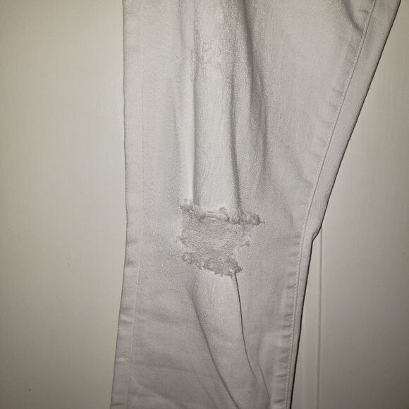 Pistola White Distressed Frayed Hem Skinny Jeans - Picture 4 of 10